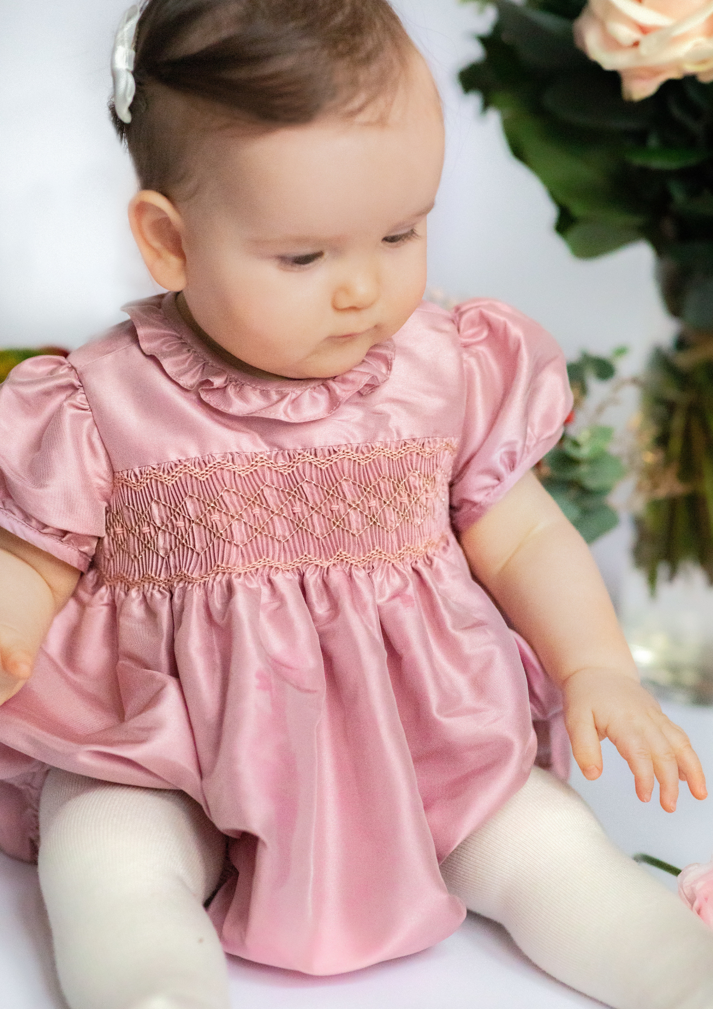 Baby girl hot sale smocked bubble