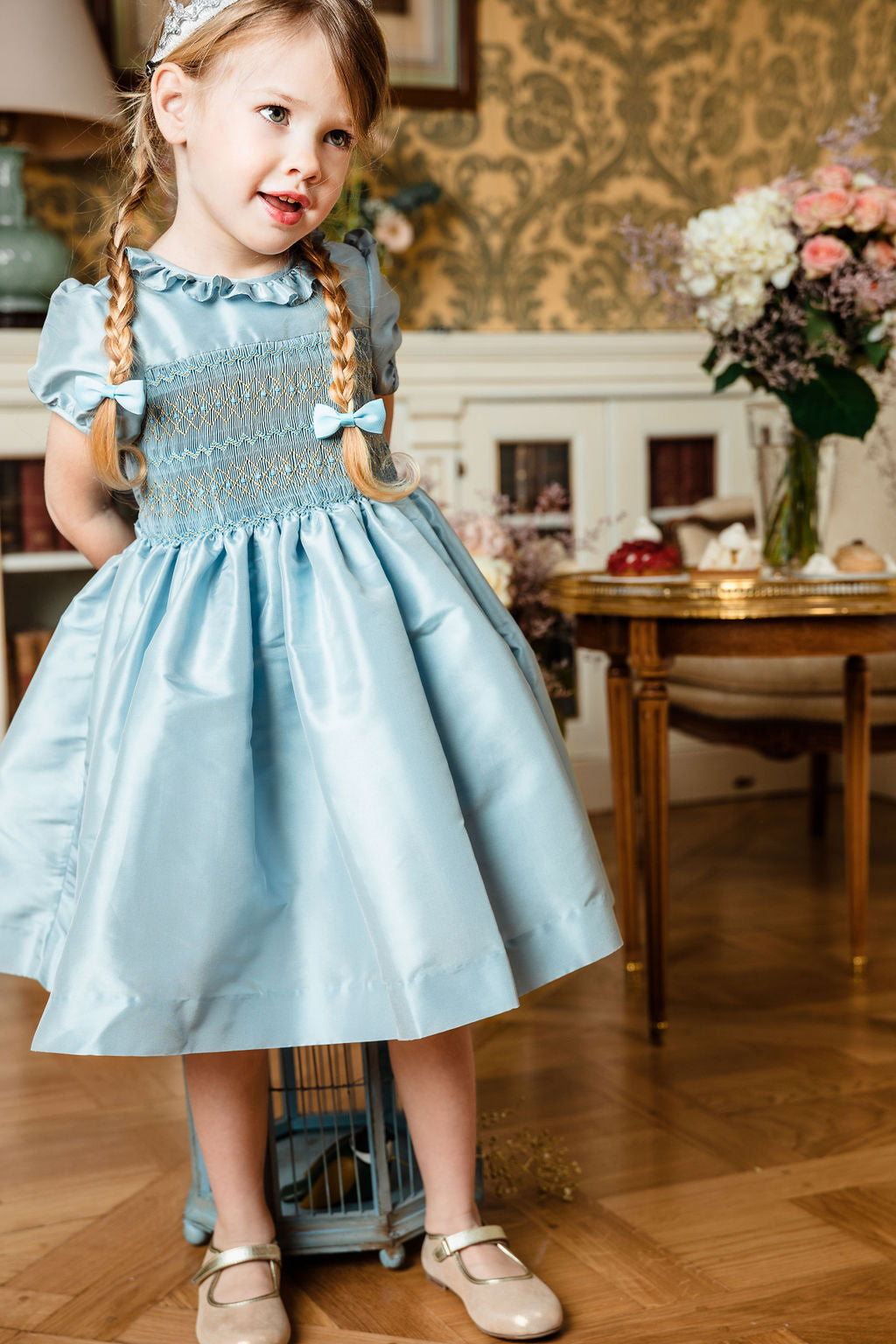 Silk Smocked Dress