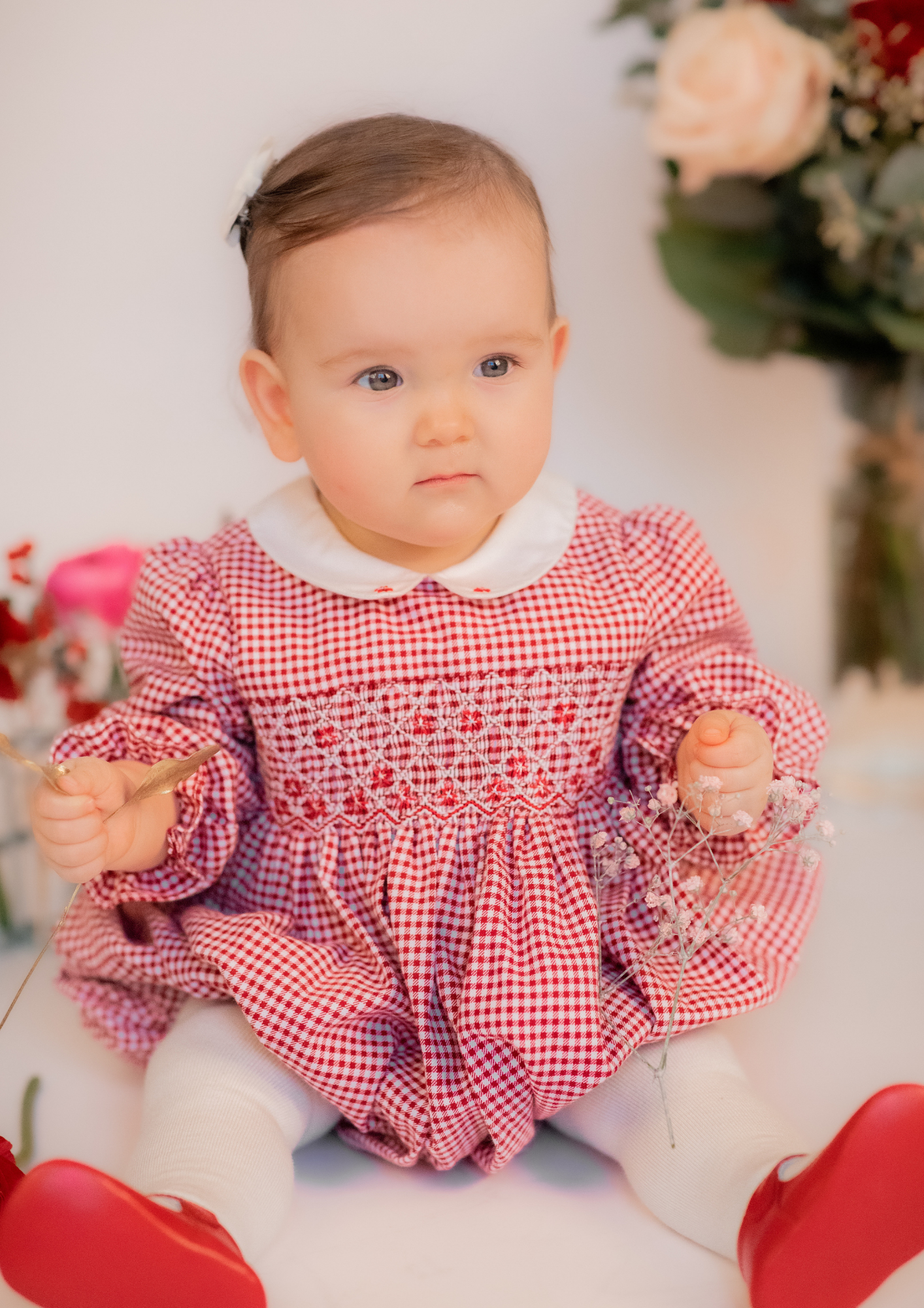 Baby red shop gingham dress