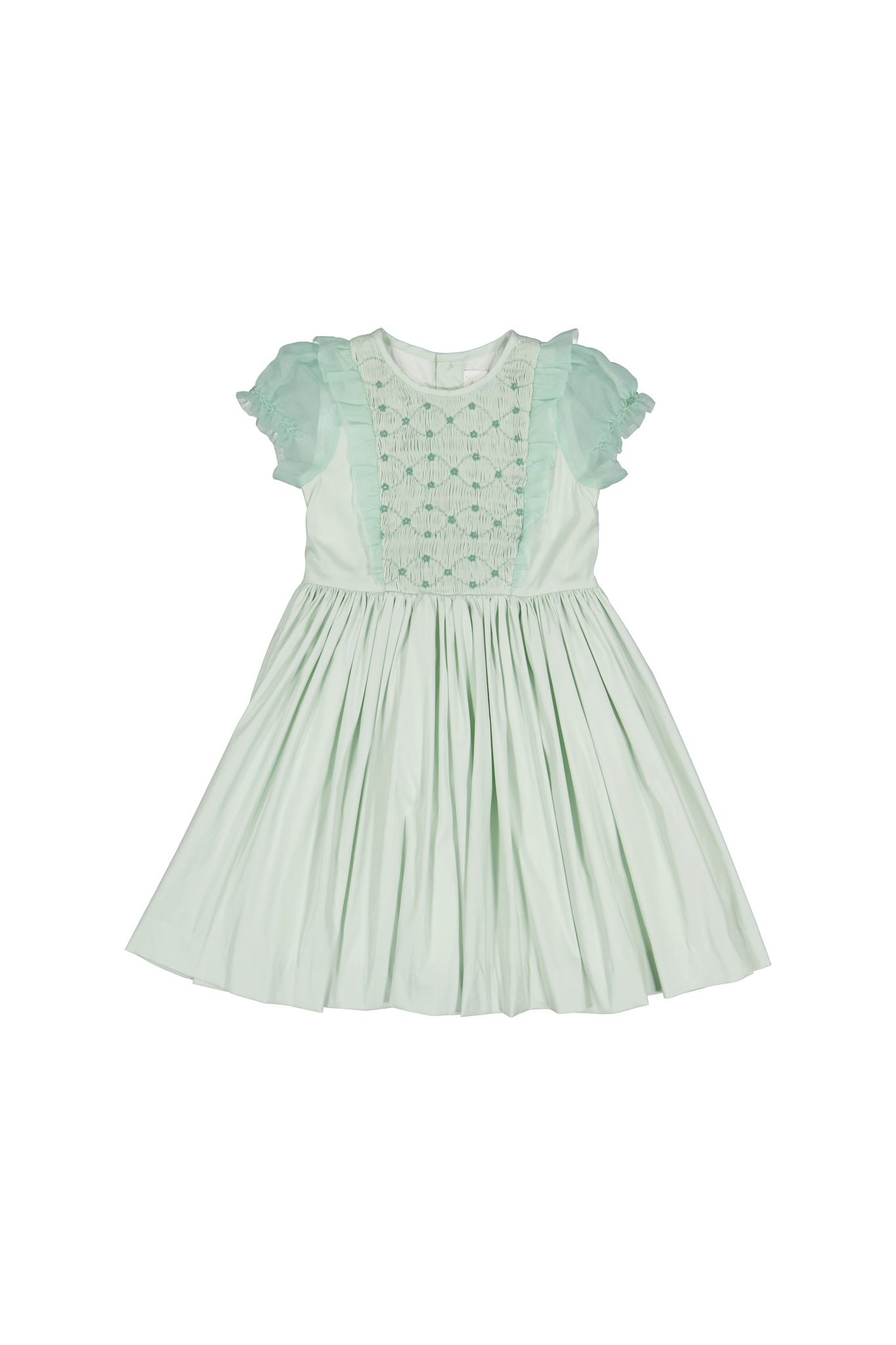 CAMELIA MINT ORGANZA SLEEVES DRESS