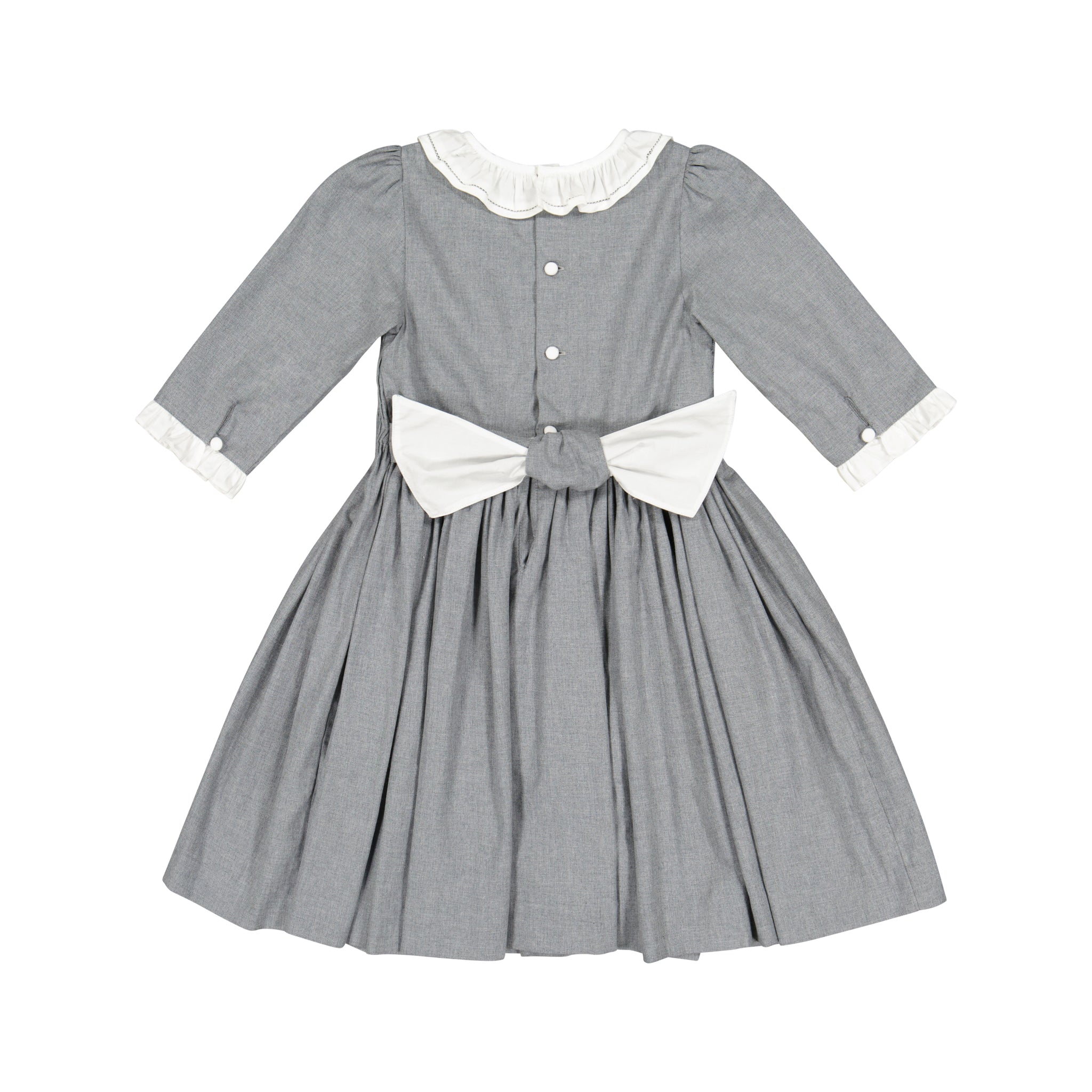 HEIDI GREY WINTER LONG SLEEVE SMOCKED DRESS