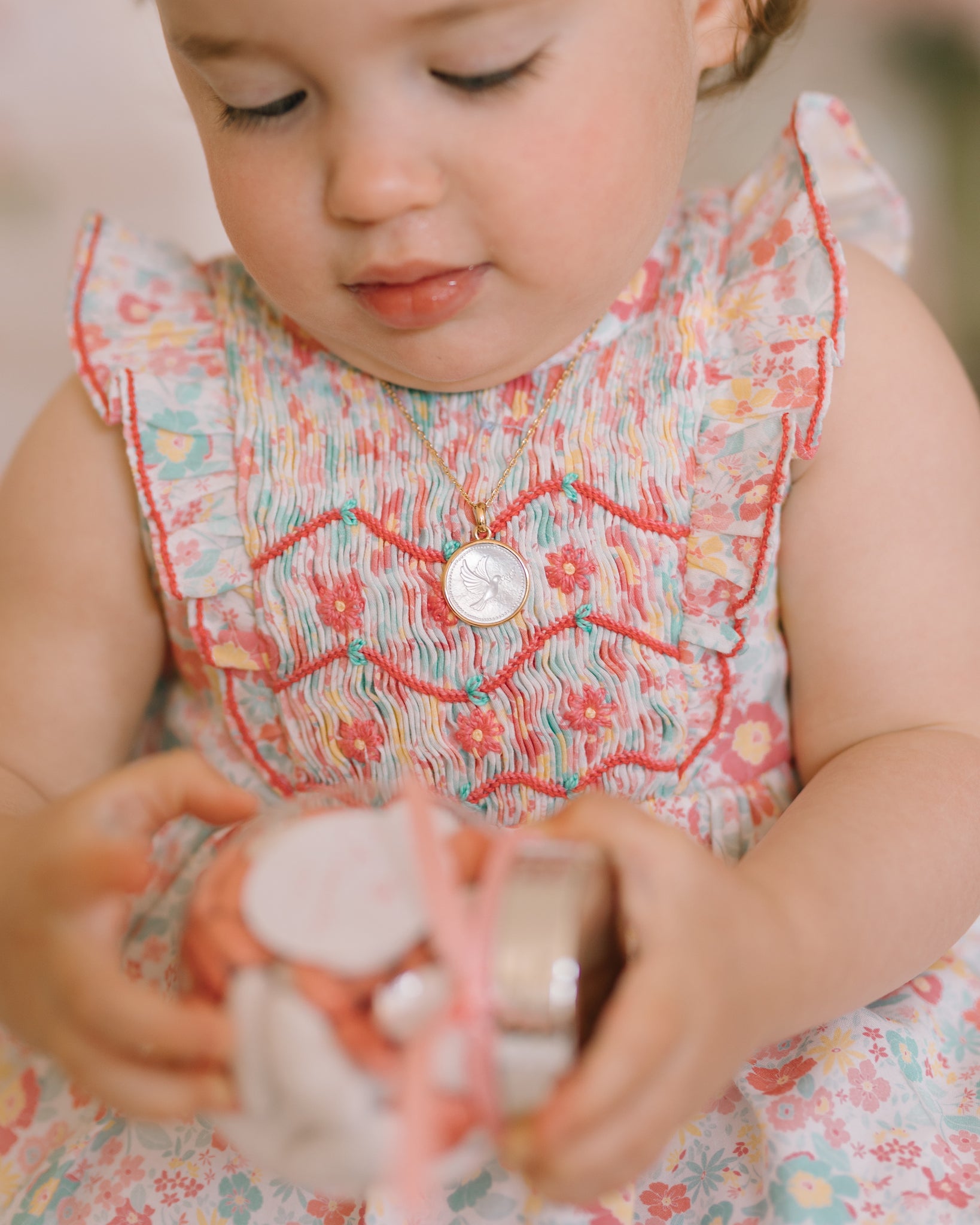 Marguerite Floral Pink Frilled Sleeveless Smocked Romper