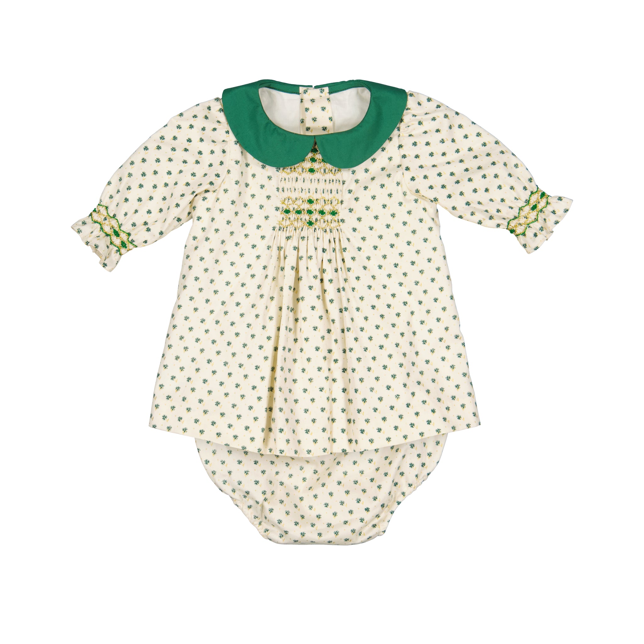 OLYMPE GREEN LONG SLEEVES BABY SET