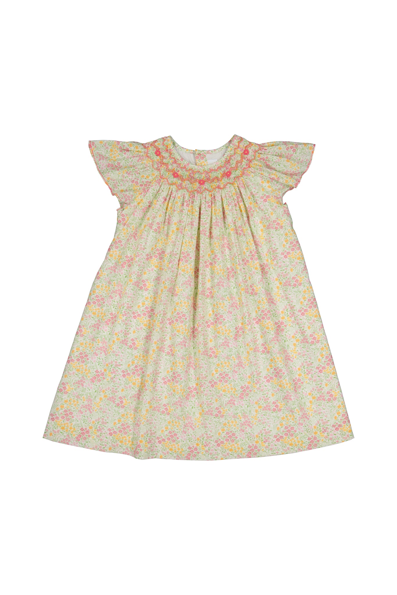 Prune Floral Frills Bishop Dress